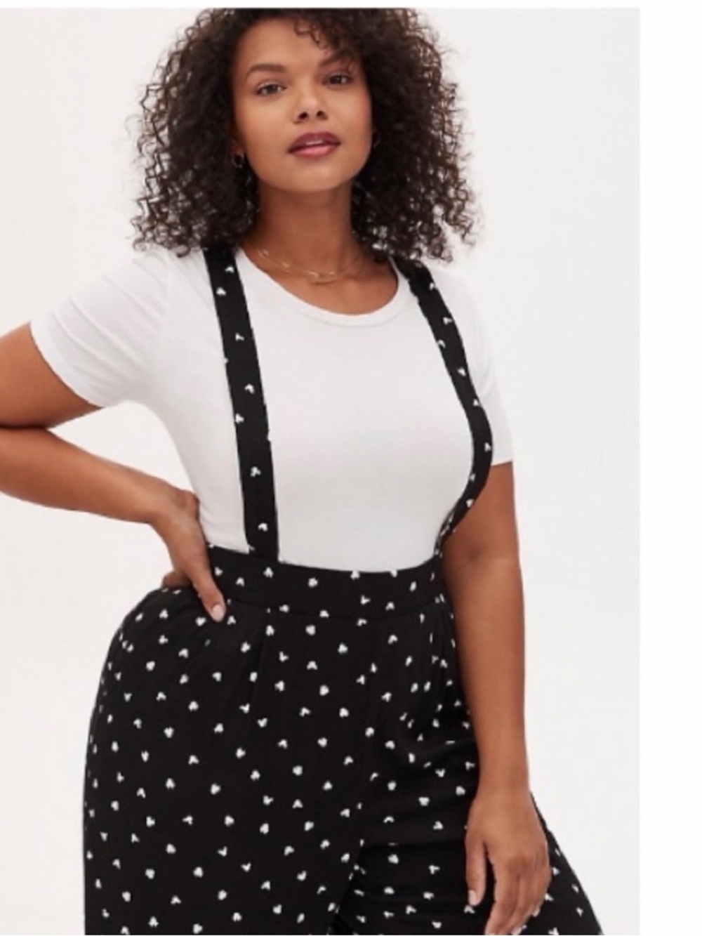 Disney Torrid Black Jumpsuit Romper with White Mickey Silhouette Print